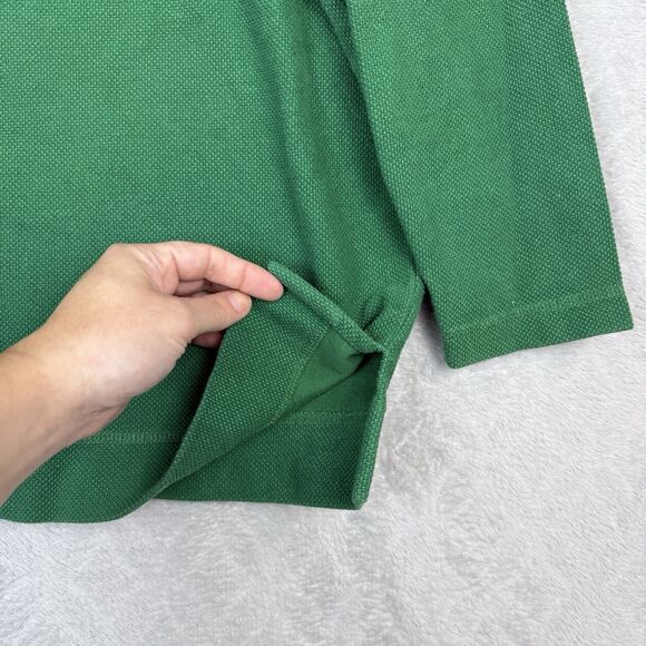 Vtg Waffle Knit Holiday Long Sleeve Women L Green Christmas Thermal Granny House - Picture 3 of 10